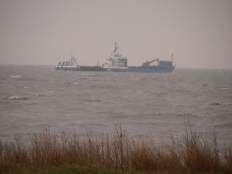 Working dredger within 1 mile of the coastline at Felixstowe