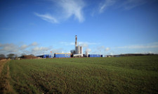 The drilling rig of Cuadrilla Resources searches for shale gas, near Blackpool, Lancashire
