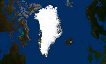 satellite image of Greenland