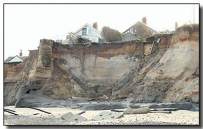Photograph of cliff erosion at Happisburgh