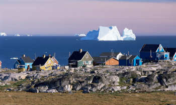 view of Greenland town looking out to sea