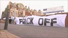 Protest against fracking