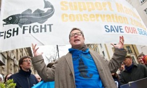 Hugh Fearnley-Whittingstall the Fish Fight march in London