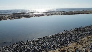 The picture of the once extensive sandy Caister beach, now all stones