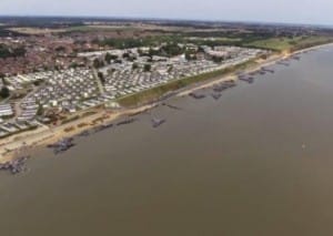 An image from Mike Page's video of the Hopton coastline.