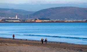 Walkers near Swansea Bay