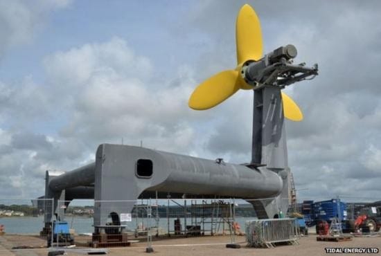 Tidal Turbine installed on1