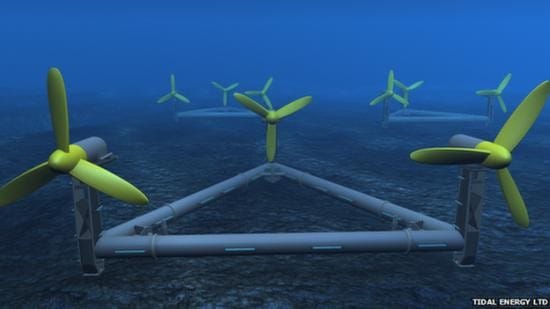 Tidal Turbine installed on2